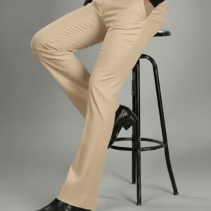 Premium Adjustable Formal Boot Cut Pant - Light Beige