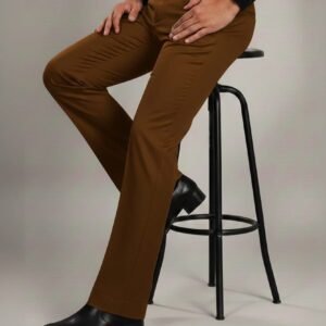 Premium Adjustable Formal Boot Cut Pant - Coffee